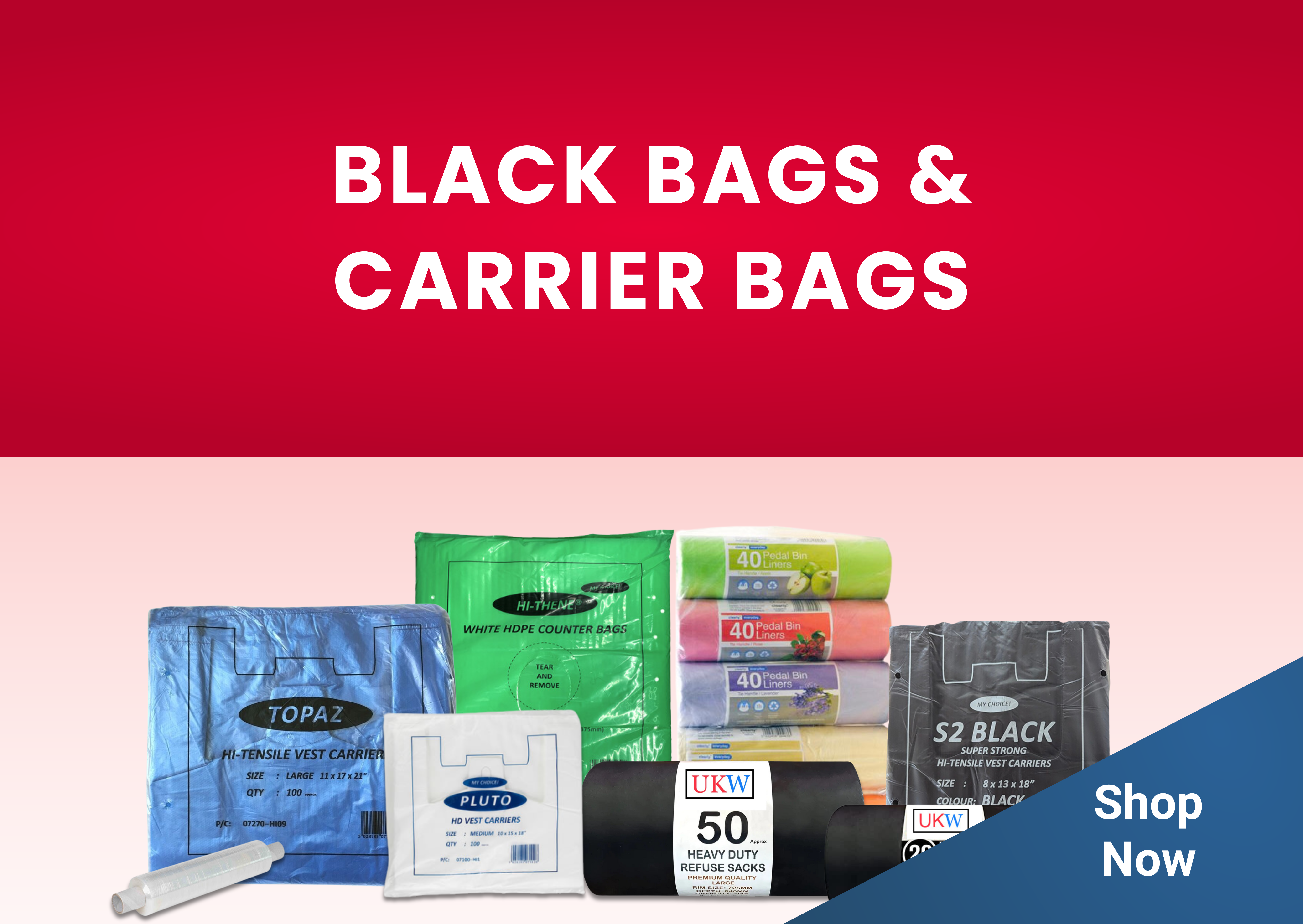 BLACK BAGS & CARRIER BAG