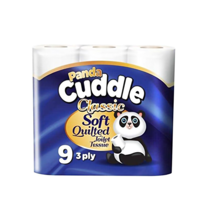 Panda 9pk toilet rolls blue 3ply