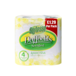 Daffodils 4pk toilet rolls lemon 2ply