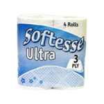 Softesse 4pk toilet rolls blue 3ply