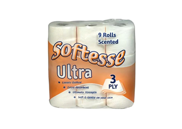 Softesse 9pk toilet rolls peach 3ply