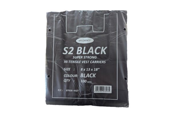 Super extra strong black bags 50s