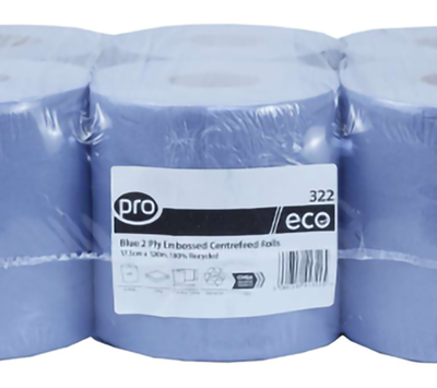 Jumbo centre feed roll blue