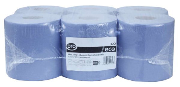 Jumbo centre feed roll blue