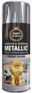 All purpose silver metallic spray paint