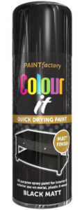All purpose matte black spray paint