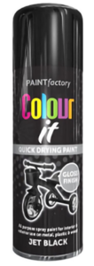 All purpose gloss black spray paint
