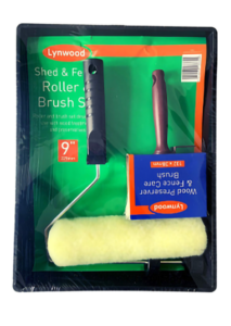 Shed & fence paint set w/tray