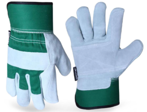 Cowhide leather gloves one size