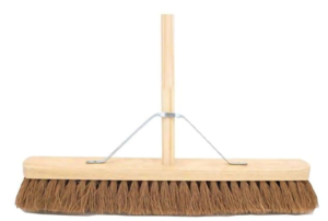 Coco broom w/stick 24”