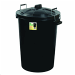 Black large garden bins 85L