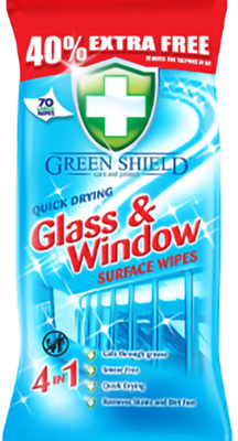 Greenshield wipes glass & window