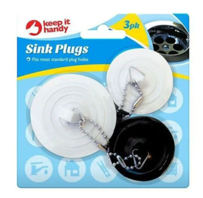 Sink plugs 3pk