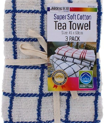 Luxury ribbon tea towels 3pk
