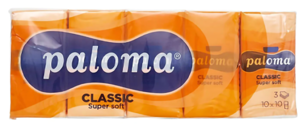 Paloma pocket tissue 10pk 3ply