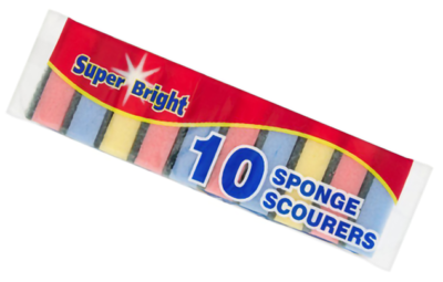 Coloured scourer 10pk