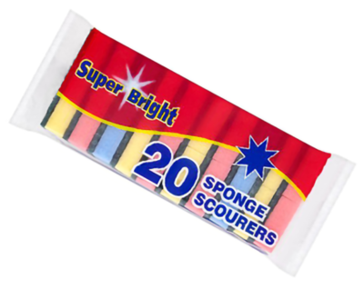 Coloured scourer 20pk