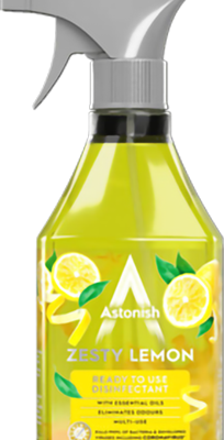 Astonish RTU disinfectant zesty lemon 550ml