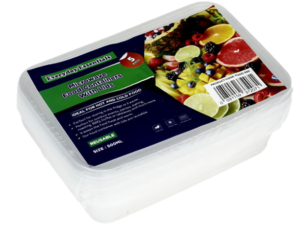 Plastic containers 500ml 5pk