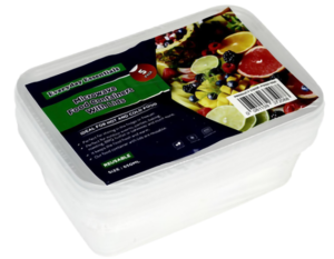 Plastic containers 650ml 5pk