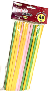 Jumbo plastic straws 40pk