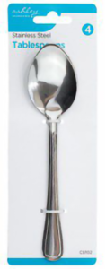 Stainless steel spoons 4pk