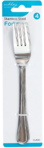 Stainless steel forks 4pk