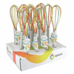 Balloon whisks w/display stand