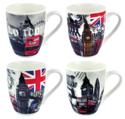 London designed mugs