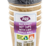 Paper cups w/lids large 5pk