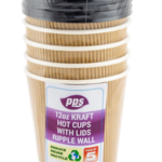 Paper cups w/lids small 6pk