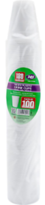 Plastic cups white 100pk 10pcs