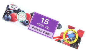 Freezer resealable slide zip bags 15pk