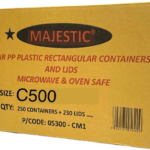 Plastic containers 500ml w/lids full box 250pcs