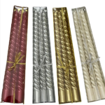 Metallic candles 3pk