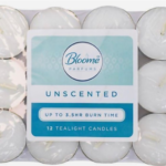 White unscented tea light candles