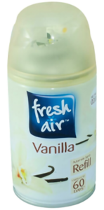 Automatic refill spray white vanilla