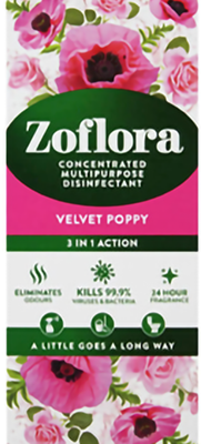 Zoflora disinfectant velvet poppy 500ml