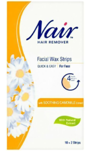 Nair Facial Wax Strips 12’s