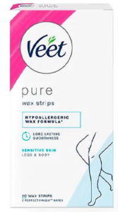 Veet Wax Strips Legs Sensitive 20's