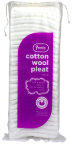 Cotton wool pleat