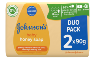 J&J baby soap bar 90gm twin pack