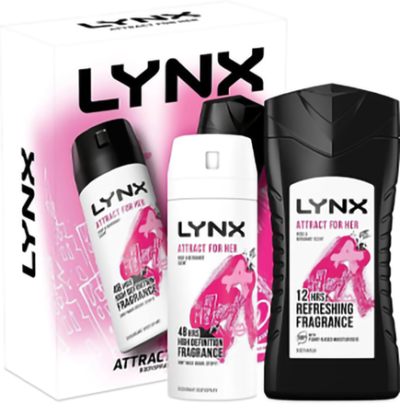 Lynx gift set body spray + shower attract for her