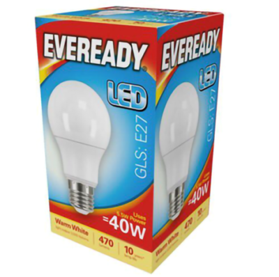 Eveready bulbs 40w warm white screw