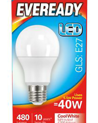 Eveready bulbs 40w cool white screw