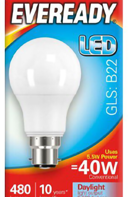 Eveready bulbs 40w Cool white bayonet
