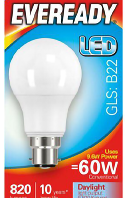 Eveready bulbs 60w cool white bayonet
