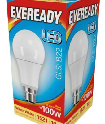 Eveready bulbs 60w warm white bayonet