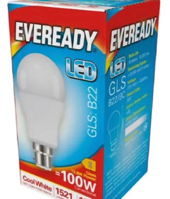 Eveready bulbs 100w warm white bayonet