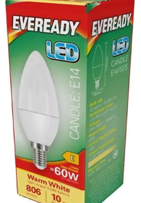 Everyday bulbs E14 candle 60w warm white